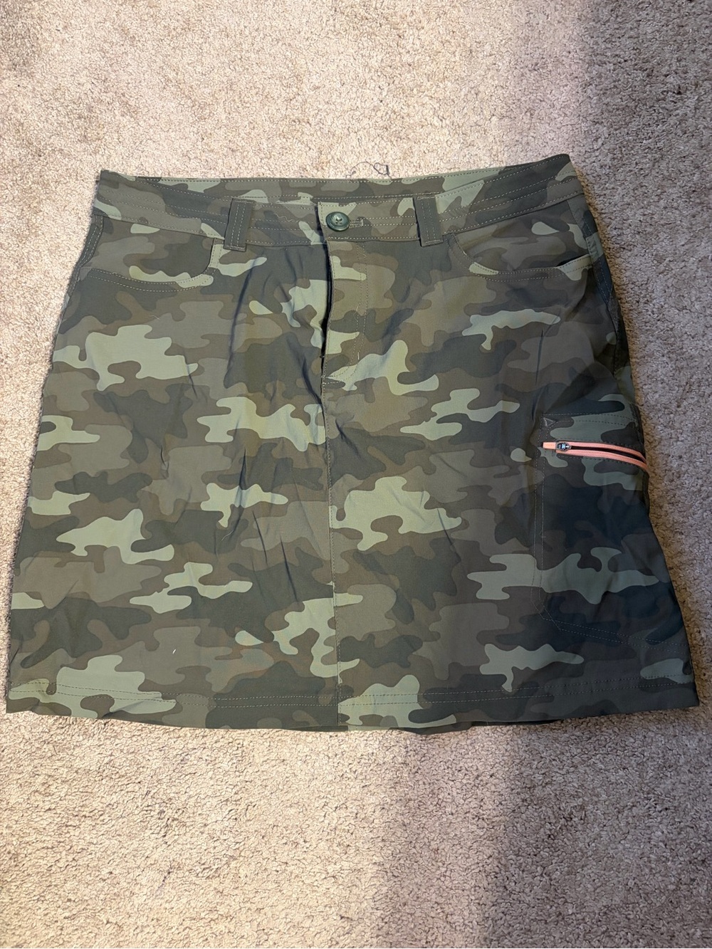 Eddie Bauer Green Camouflage Mini Skort
